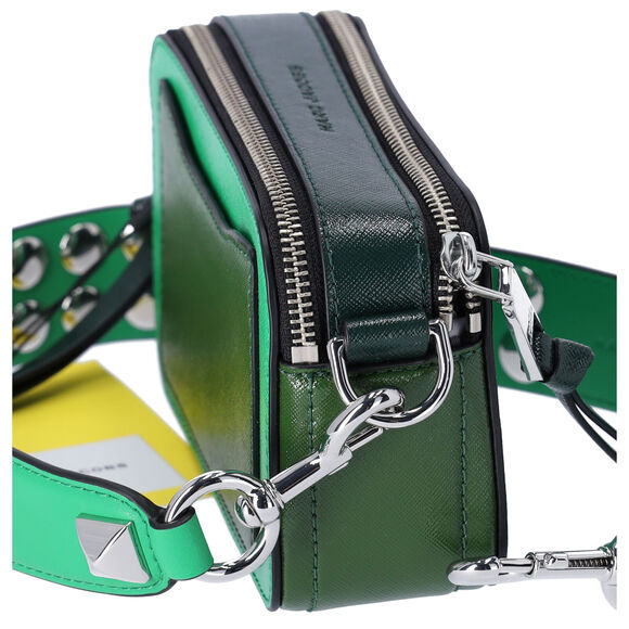 Marc Jacobs The Snapshot Shoulder Bag Studded Saffiano Leather Fern Green - Picture 4 of 5